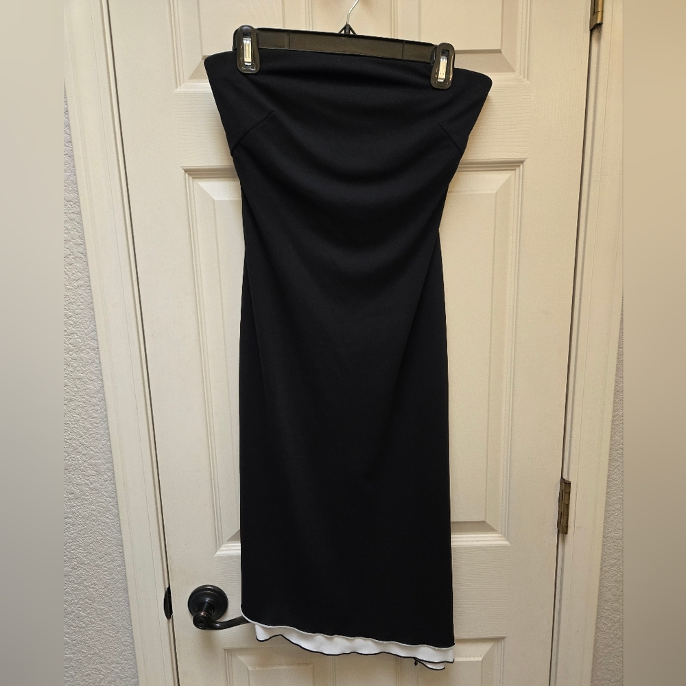 Vintage Express Classic Black Strapless Dress, Size 5/6